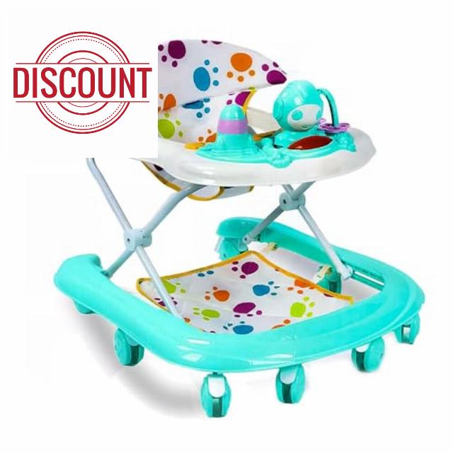 Baby Walker Foldable 5 Levels Height Push Along Walker for Boys/Girls from 6 Months