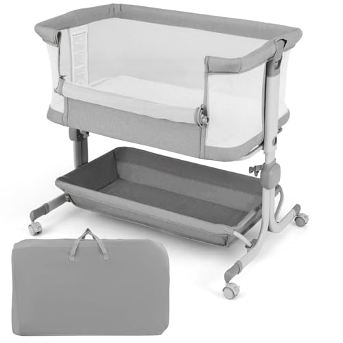 Foldable Toddler Side Cot with Mattress
