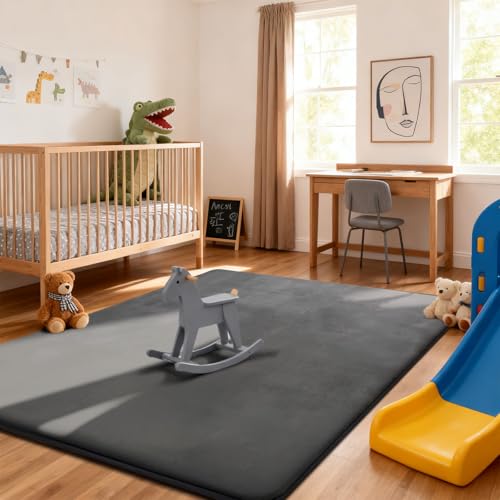 Ultra Soft Support Plush Feel Carpet Children's Room Easy Care Crawling Blanket Baby with Non-Slip Underside