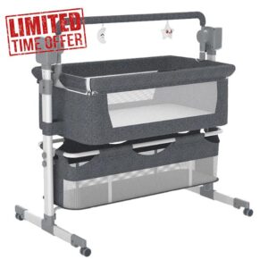 Luourzme Electric Baby Crib Bluetooth Co-Sleeping Baby Bassinets