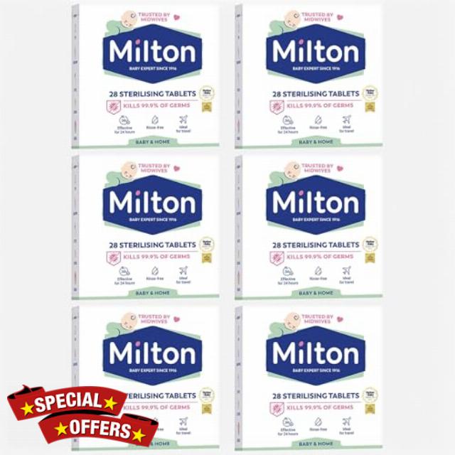 6 x 28 Milton Sterilising Tablets for Cleaning Baby Bottles