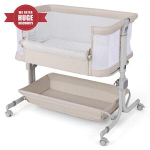 COSTWAY Baby Bedside Crib