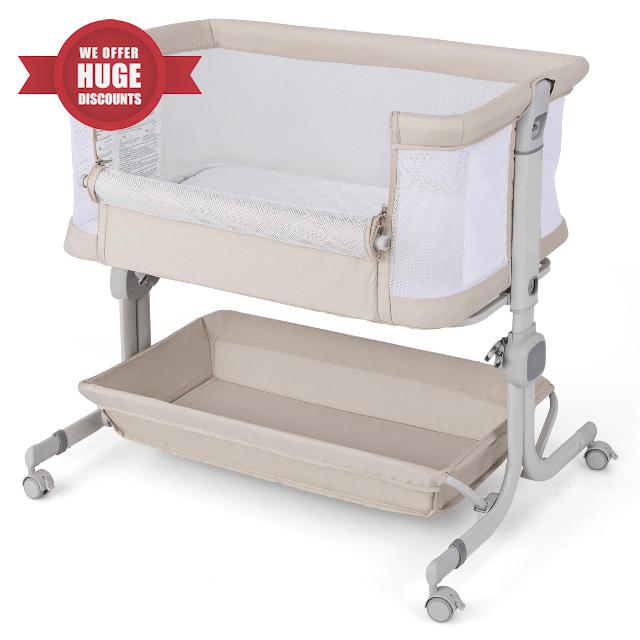 COSTWAY Baby Bedside Crib
