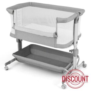 COSTWAY Baby Bedside Crib
