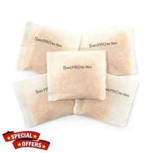 Sanitary Bin Biological Deodorising Sachets – Odour Control Freshener for Feminine Hygiene and Nappy Bins – 100 Pack