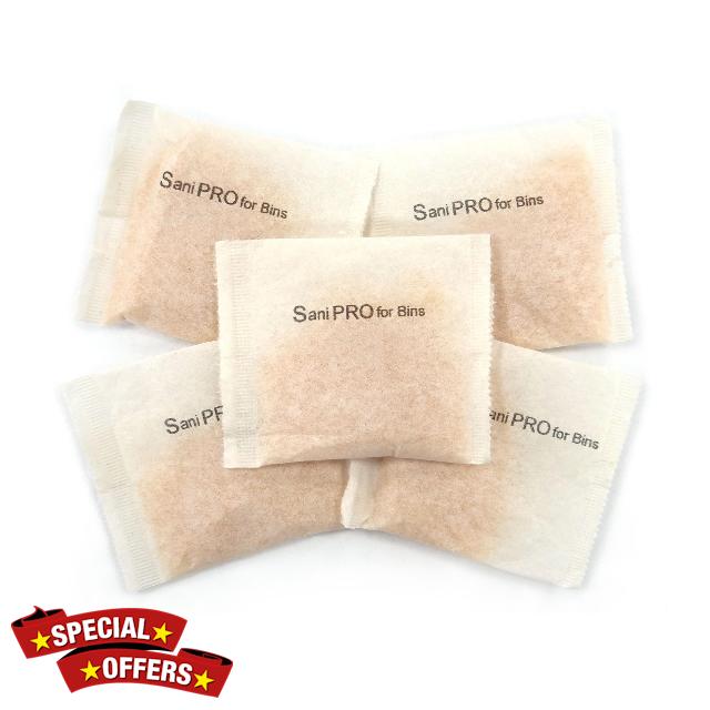 Sanitary Bin Biological Deodorising Sachets – Odour Control Freshener for Feminine Hygiene and Nappy Bins – 100 Pack