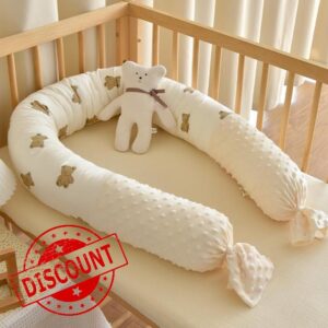 Liner Baby Cot Padded Breathable Cot Liner Bedside Rails for Toddlers Crib Guard Rail Bed Guard Rail for Cot Bed Bed Side Cot Baby Headboard Bed Rail for Baby