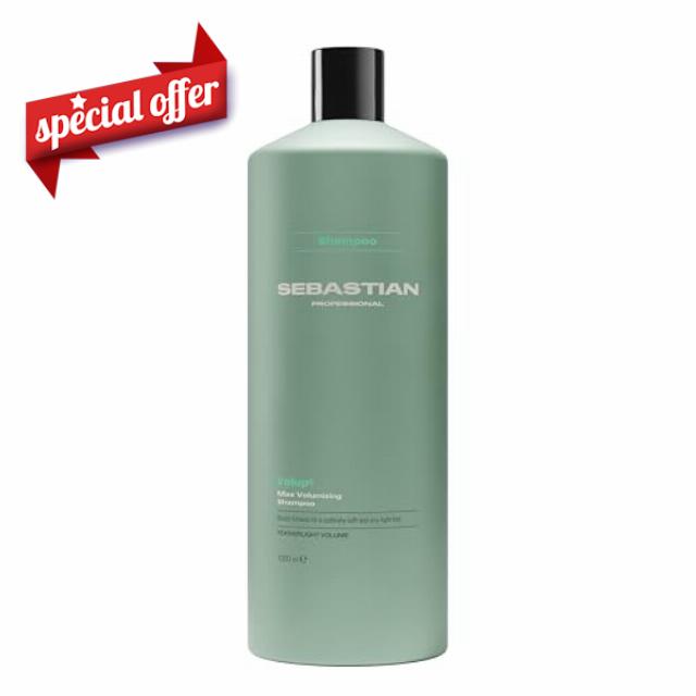 Sebastian Professional Volupt Max Volumising Shampoo - Boost Volume for Fine or Flat Hair - Cushiony-soft & Airy-light Feel