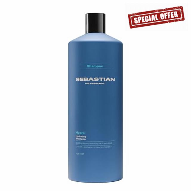 Sebastian Professional Hydre Hydrating Shampoo for Dehydrated Hair - Deep Moisture Hair Treatment for Dry Hair - Colour-Safe Formula (100ml)