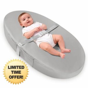 Vegan Leather Baby Changing Mat with Wipeable & Waterproof PU Cover