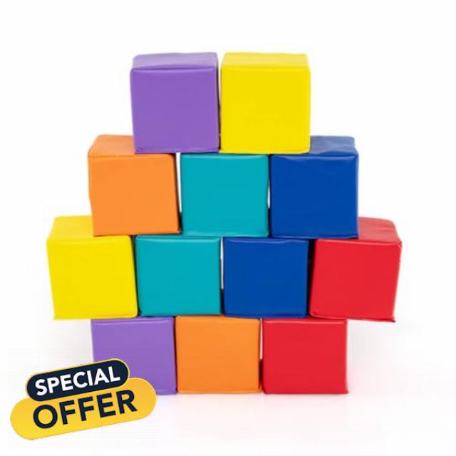 GYMAX 12Pcs Foam Building Blocks