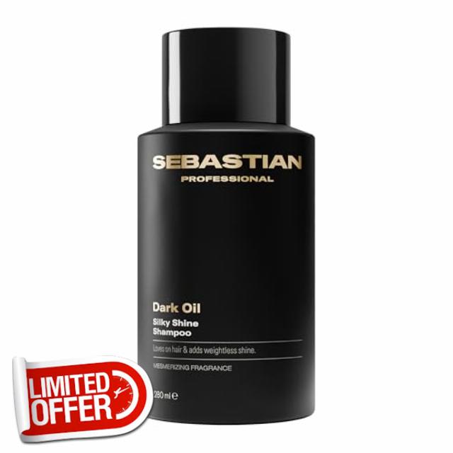 Sebastian Professional Dark Oil Silky Shine Shampoo - Revitalising Hair Shampoo - Shine for Dry & Frizzy Hai