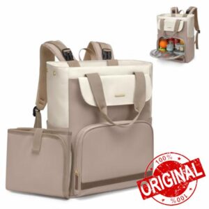 GOLF SUPAGS Diaper Bag Backpack with Portable Changing Pad 25L Baby Bag Insulated lunch box Backpack Fits 17.3" Laptop