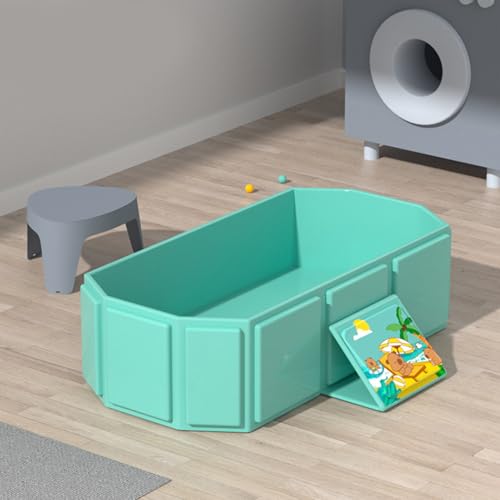 Non Slip Shower Bucket | Space Saving ţoddlerBathtub for Nursery Kindergarten Bathroom Boys Girls 0 8 Years Portable b́aby Bathtub for Travel