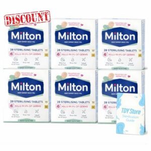 6 x Milton Baby 168 Sterilising Tablets - TDY Bundle Including TDY Steralization Guide