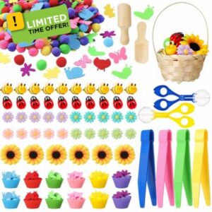 368Pcs Spring Sensory Bin Filler Fine Motor Toys Counting Sorting Toy Colorful Pom Poms Mini Animals Sorting Cups Tweezers Scissors Clips Scoop for Preschool Education Activities