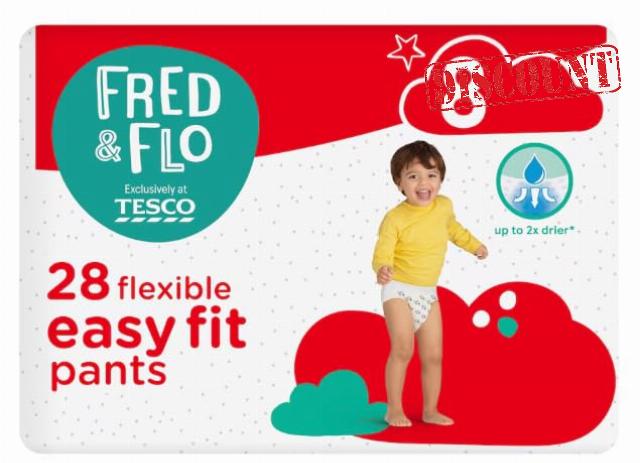 Fred & Flo Easy Fit Pants Size 8 28 Pack - (Pack of 6)