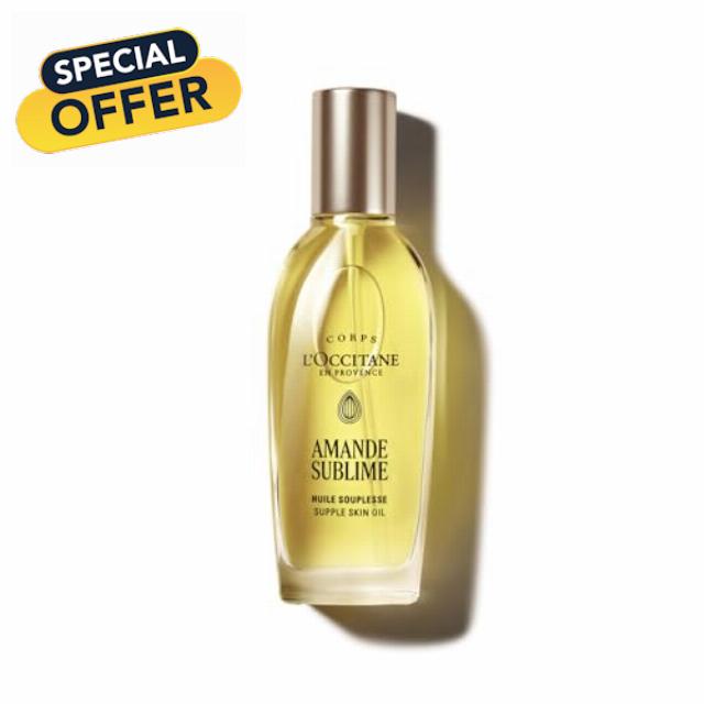 L'OCCITANE - Almond (Amande Sublime) Suppleness Oil - 100 ml - Soothing and firming - Made in France