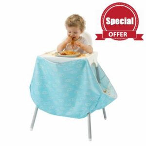 HiCatcher Universal Food Catcher for High Chairs - 4-Leg High Chair Compatible (Blue)