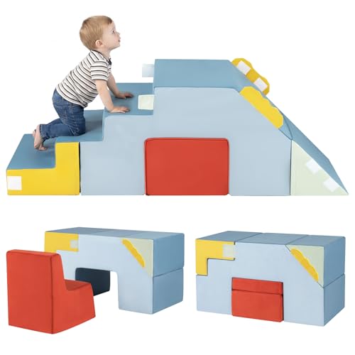 2-Piece Baby Climb and Crawl Playset with Slide & Stairs