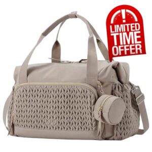 Diaper Bag Tote Large Capacity Maternity Hospital Bag with Compartment and Pacifier Case for Travel Hospital