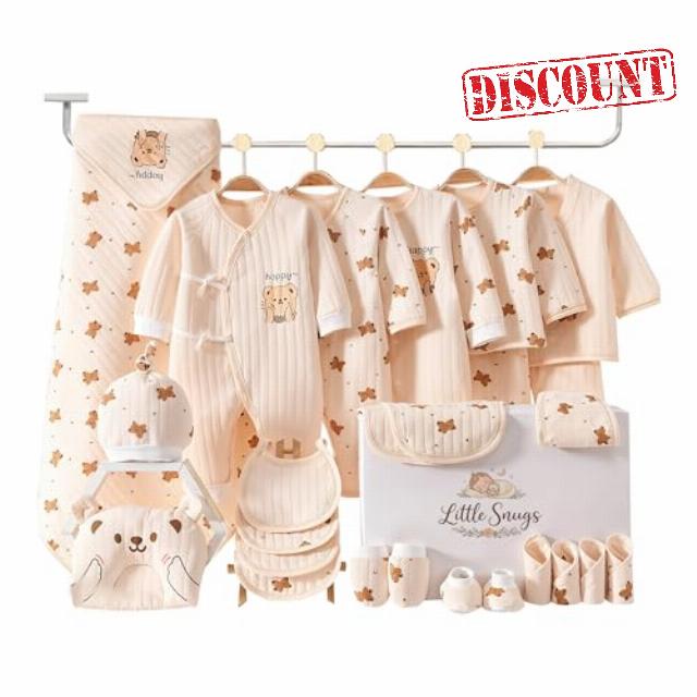 26 Piece Newborn Baby Gift Set – Unisex Baby Layette Clothing Set with Rompers