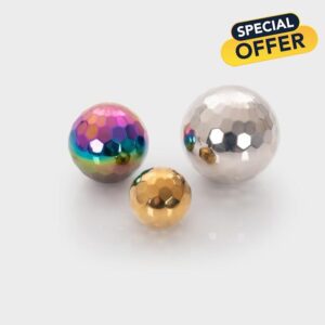 ickit sensory stainless steel balls – mirrored faceted balls with sound and movement for sensory exploration