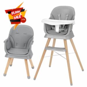 6-in-1 Baby High Chair with Wooden Legs