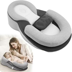 Reflux Support Wedge Pillows Feeding Support Pillow Wedges with Safety Strap Gery for Reducing Spit-Up Nursing Pillow Breastfeeding