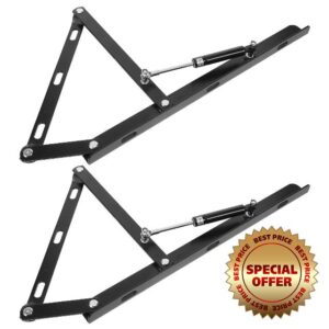 Gas Spring Pneumatic Lid Hydraulic Support Rod for Double Bed Frame Lift Storage Box Riser Heavy Duty Bed Lifting Mechanism Suitable for Storage