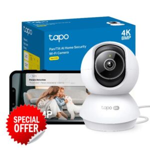 Tapo NEW C250 4K 8MP Pan/Tilt Indoor House Security Camera