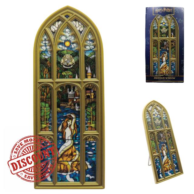 FaNaTtik Harry Potter Mermaid Stained Glass Window Resin Plaque – Triwizard Tournament Black Lake Collectible Deco