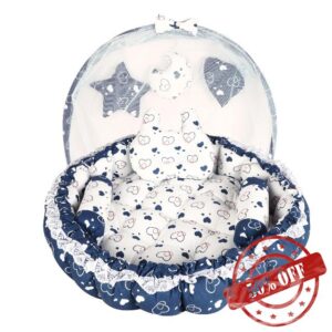 AD's Cuddle Premium Baby Nest Pod with Mosquito Net & Bedding Set