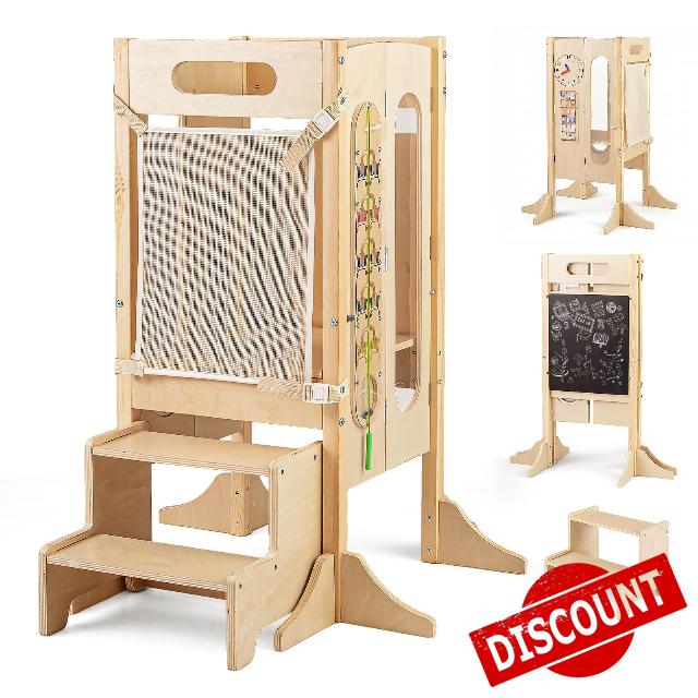 COSTWAY Foldable Toddler Tower