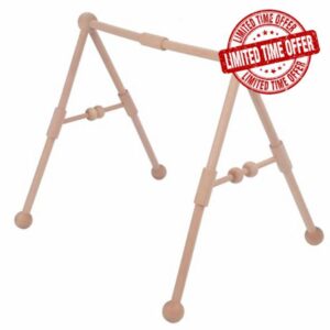Wooden Baby Gym Wooden Baby Gym - Motor Skills Development Interactive Toy | Essentials | Activity Hanging Bar for Indoor & Outdoor | Safe & Portable Exercise Frame fo