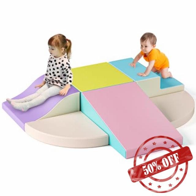 Climbing Toys for Toddlers Baby Toys 6 Foam Blocks Toddler Toys Soft Play Non-Slip Surface Toys for 1 Year Old Boys for Nurseries
