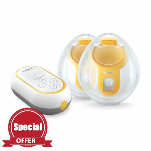 Medela Freestyle Mini Hands-Free Double Electric with Hands-Free Cups & Rechargable Battery.