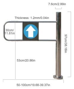 90° Opening Metal Barricade for Supermarket Library Scenic Store