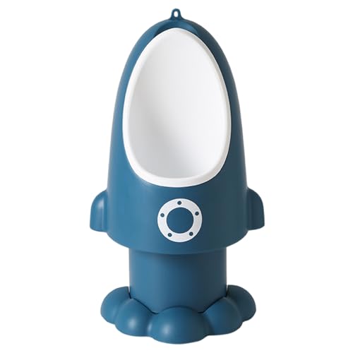 Adjustable Spray Proof Baby Potty with Fun Cartoon Shape Hanging/Standing Easy Clean Training Potty for Boys 1-6 Years