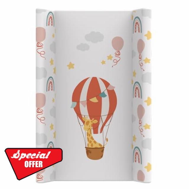 Kikido Changing Mat 50x70 - Hot Air Balloon - Anti-Roll Baby Changing Pad - Universal Mat with Safety Edges