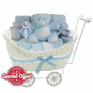 Baby Gift Hamper Basket with Pram