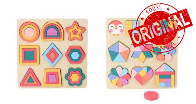 Montessori Wooden Geometric Shape Puzzle Board