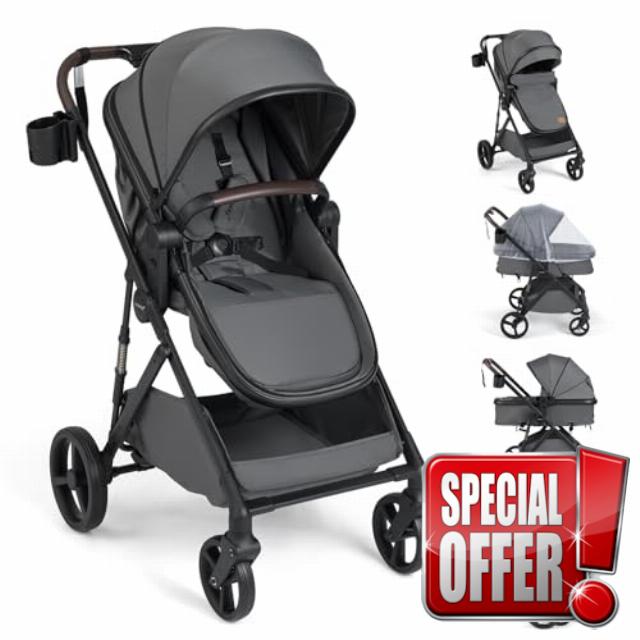 COSTWAY 3 in 1 Baby Stroller