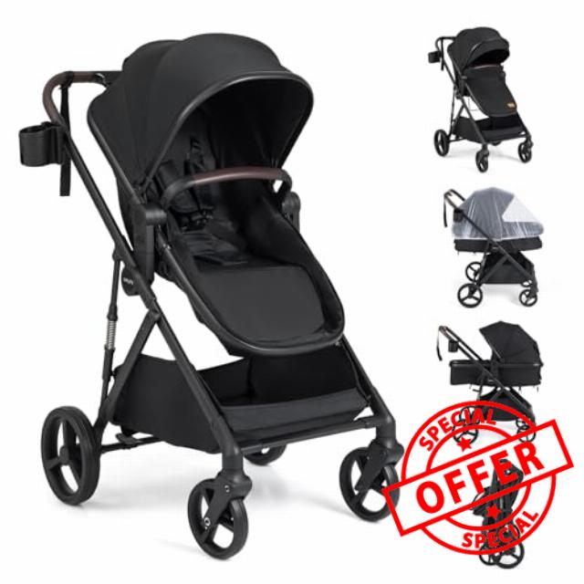 COSTWAY 3 in 1 Baby Stroller