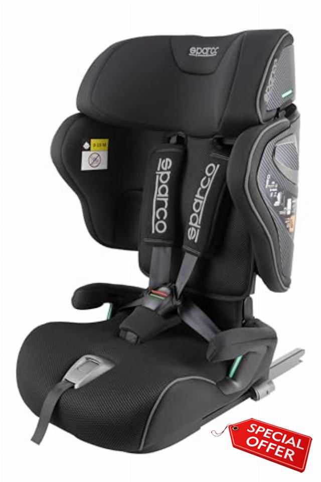 Sparco i-Size SK8000IBK Child Car Seat for Children 76–150 cm