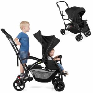 GYMAX Twin Tandem Baby Stroller