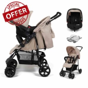 Puggle Lowton Luxe 2-in-1 Travel System with Rain Cover - Cashmere