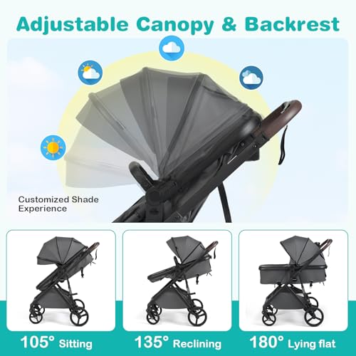 Adjustable Canopy & Backrest