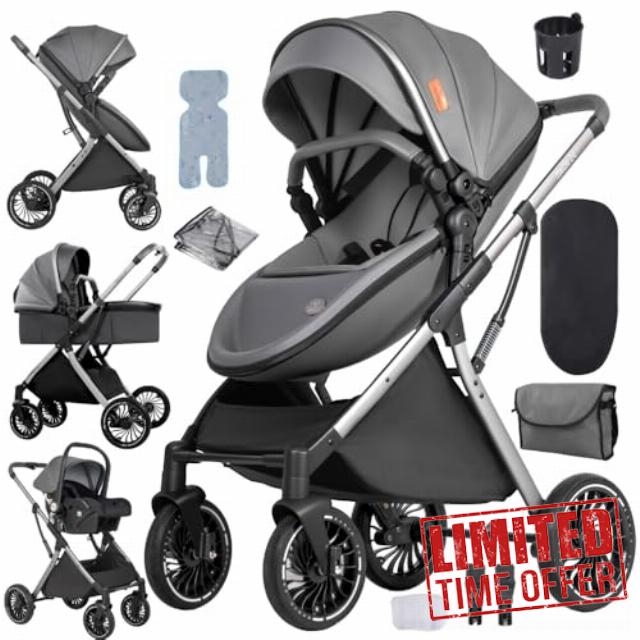 3 in 1 Baby Stroller with Bassinet Mode