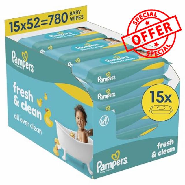 Pampers Fresh Clean Baby Wipes